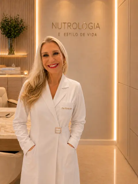 Dra. Flávia Ohde, médica nutróloga, na clínica Novaforma em Curitiba